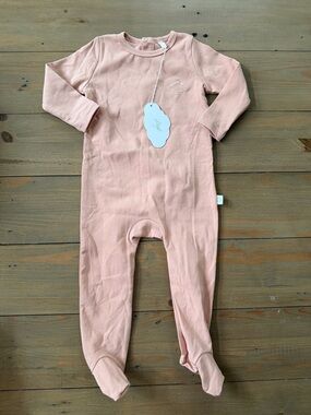 Pouf Baby Long-Sleeve Blush Pink Cloud Footie - 12-18 Months
